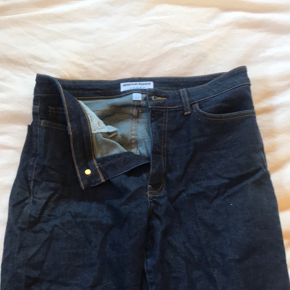 American Apparel High Waisted Skinny Stretch Jeans